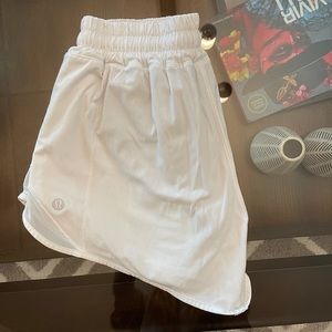 white lululemon shorts